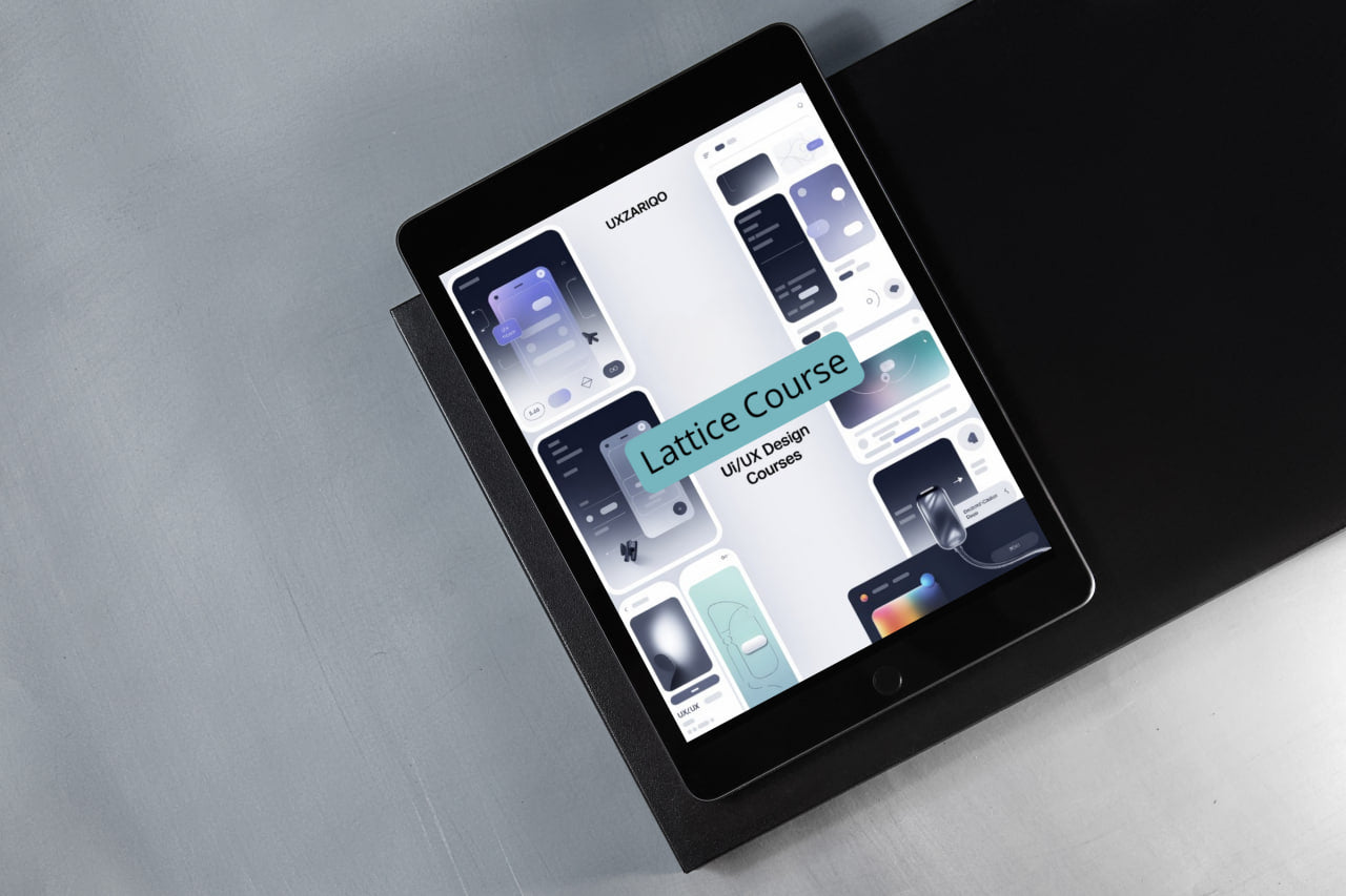 tablet on grey table, soft lightning 